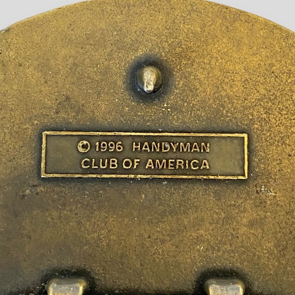 Vintage 1996 Handyman Club of America Life Member Brass Belt Buckle - Picture 4 of 6